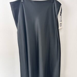 Anne Klein Long Sleek Skirt Black Dress large